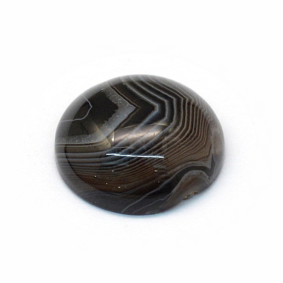 Dyed Natural Striped Agate/Banded Agate Cabochons X-G-R348-16mm-02-1