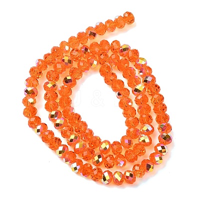 Electroplate Transparent Glass Beads Strands EGLA-A046-01B-24-1