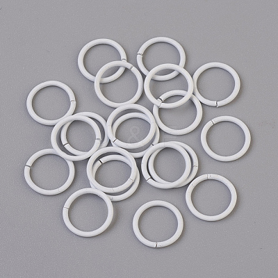 Spray Painted Iron Open Jump Rings IFIN-F149-B16-1