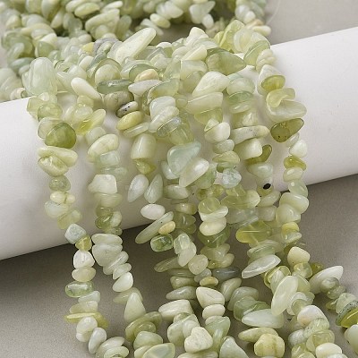 Natural New Jade Chip Bead Strands G-M205-29-1