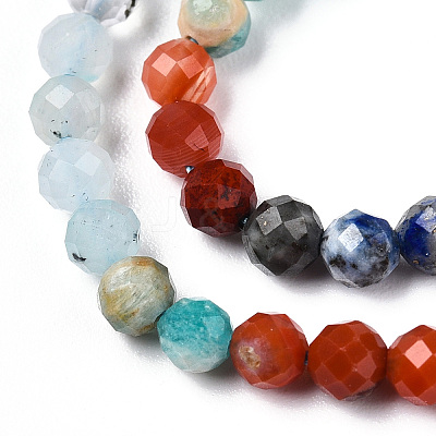 Natural & Synthetic Mixed Gemstone Beads Strands G-D080-A01-01-06-1