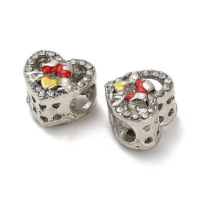 Alloy Enamel European Beads FIND-Q115-08P-1