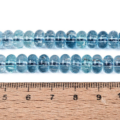 Crackle Transparent Glass Beads Strands GLAA-N074-02A-11-1