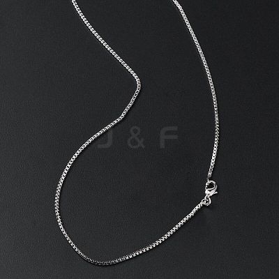 1.5mm Rack Plating Brass Box Chain Necklaces for Women Men MAK-L044-30P-1