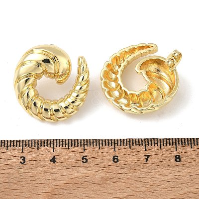 Twisted Brass Stud Earrings for Women KK-CBAD851-22G-1