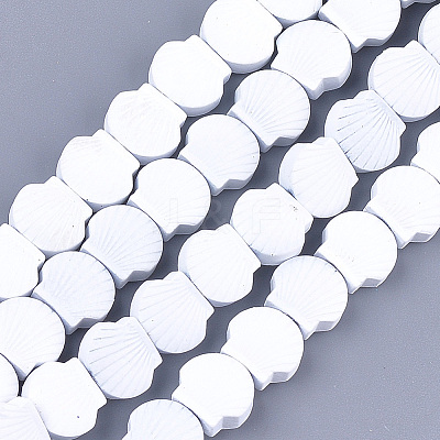 Spray Painted Non-magnetic Synthetic Hematite Beads Strands G-T116-23-16-1