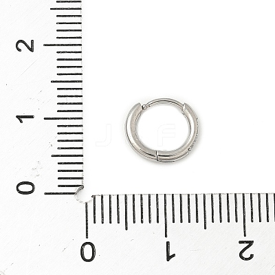 316 Stainless Steel Micro Pave Clear Cubic Zirconia Hoop Cartilage Earrings WG9FB89-04-1