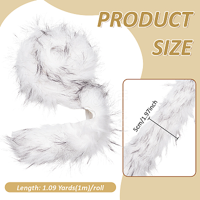 1M Acrylic Fiber Faux Fur Ribbon OCOR-BC0009-20E-1