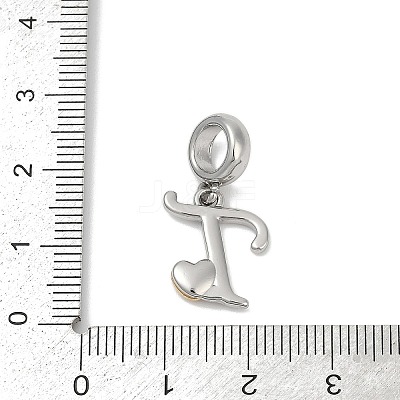 Brass European Dangle Charms KK-Z097-01T-GP-1
