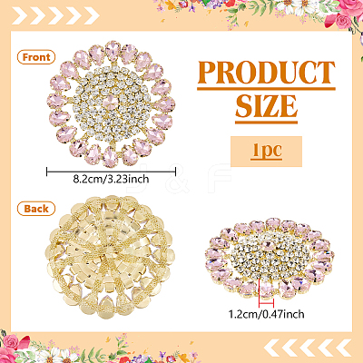 Brass Rhinestone Applique DIY-FG0009-88C-1