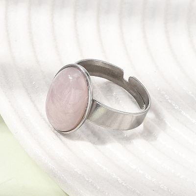 Adjustable 304 Stainless Steel Finger Rings for Women GG-CBA7994-04P-19-1