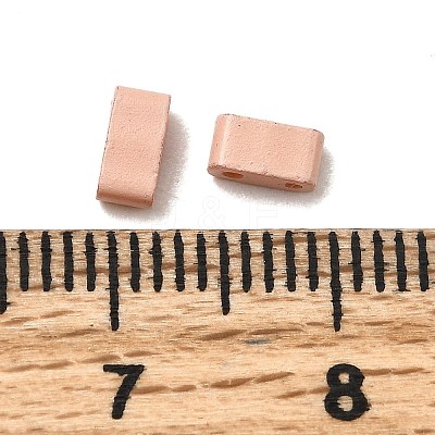 2-Hole Baking Paint Glass Seed Beads SEED-S023-17B-37-1