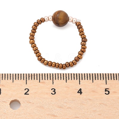 Natural & Synthetic Mixed Stone Stretch Rings X-RJEW-JR00255-1