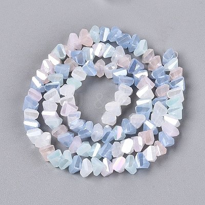 Electroplate Imitation Jade Glass Beads Strands EGLA-Q135-03A-A01-1