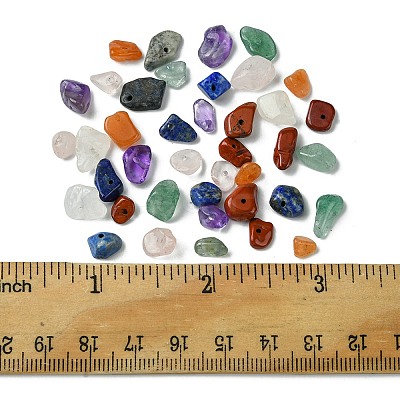 93.1G 7 Styles Natural Mixed Gemstone Chip Beads G-FS0005-79-1