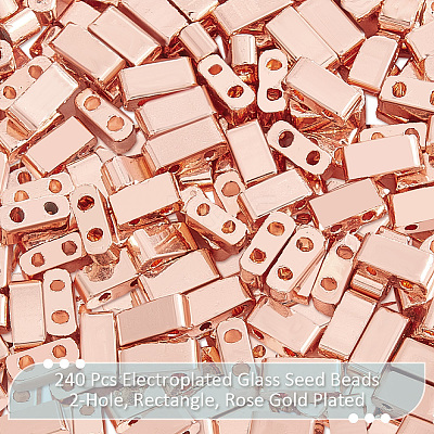 240Pcs Electroplated Glass Seed Beads SEED-NB0002-06A-1