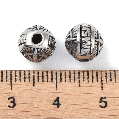 316 Surgical Stainless Steel Beads Hand Polished STAS-P362-36AS-1