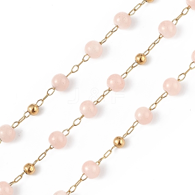 Dyed Natural Jade Round Beaded Chain CHS-C006-01B-1