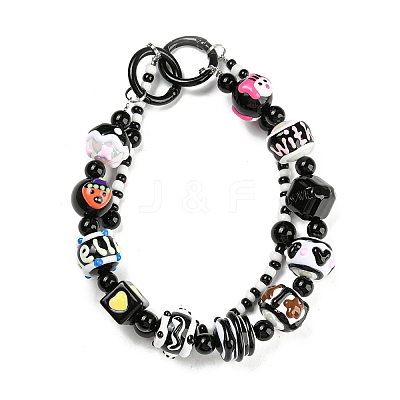 Hand Painted Acrylic with Enamel Beads X-MACR-K354-30-1