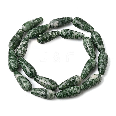 Natural Green Spot Jasper Beads Strands GG-CBA0487-B03-8x21mm-1