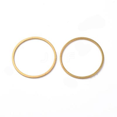 Brass Link Rings KK-M128-02G-1