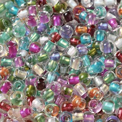 6/0 Transparent Inside Colours Glass Seed Beads SEED-P006-01A-07-1