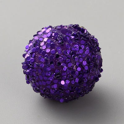 Opaque Acrylic Glitter Beads FIND-CJC0010-111A-24-1