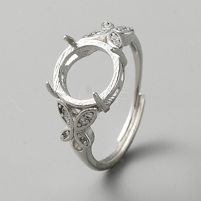 Adjustable Brass Solitaire Ring Settings FIND-WH0120-63D-1