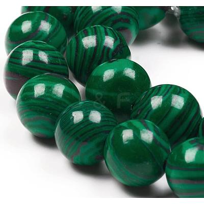 Synthetic Malachite Beads Strands G-G832-01-12mm-1