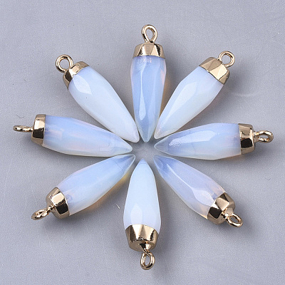 Top Golden Plated Opalite Pointed Pendants X-G-S359-078G-1