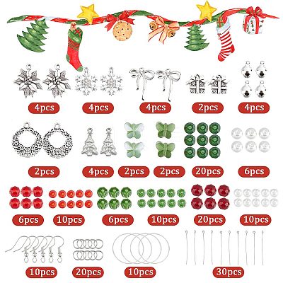 DIY Christmas Theme Earrings Making Kit DIY-SC0021-63-1