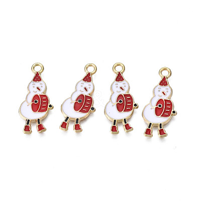 Rack Plating Alloy Enamel Pendants ENAM-N055-171B-1