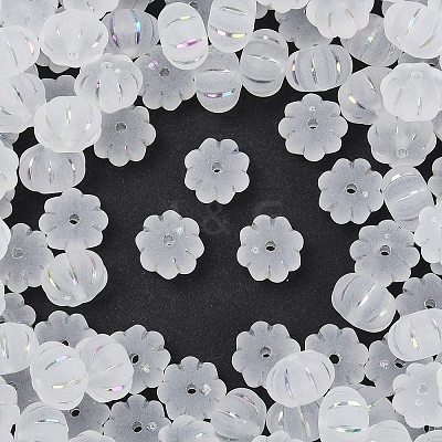 Frosted Transparent Acrylic Beads X1-OACR-P029-03B-06-1