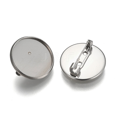 Non-Tarnish 304 Stainless Steel Brooch Findings LS-X-STAS-F191-04P-20mm-1