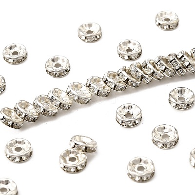 Brass Grade B Rhinestone Spacer Beads X-RSB038-B01-1