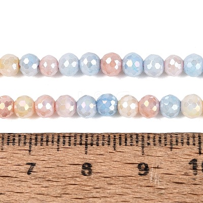 Anti-Tarnish Electroplate Glass Beads Strands LS-EGLA-N027-02A-06-1