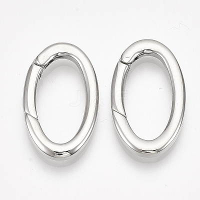 Non-Tarnish 304 Stainless Steel Spring Gate Rings STAS-S079-87-1