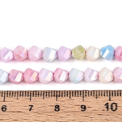 Anti-Tarnish Electroplate Glass Beads Strands GLAA-T025-6mm-14I-1