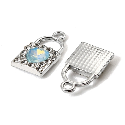 UV Plating Alloy Glass Pendants FIND-K032-30P-1