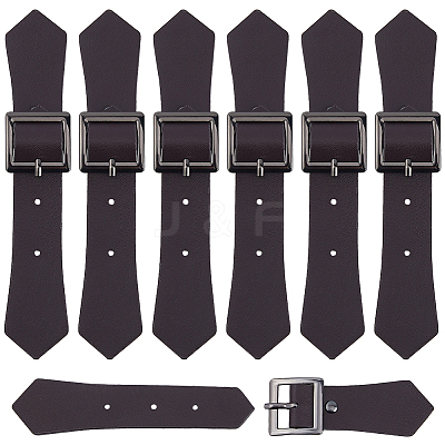 8 Sets PU Leather Sew on Toggle Buckles AJEW-HS0001-54A-1
