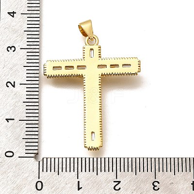 Rack Plating Brass Micro Pave Cubic Zirconia Pendants KK-L226-005G-08-1