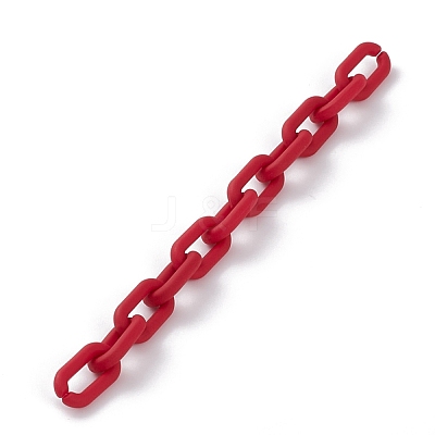 Handmade Rubberized Style Acrylic Cable Chains AJEW-JB00868-02-1