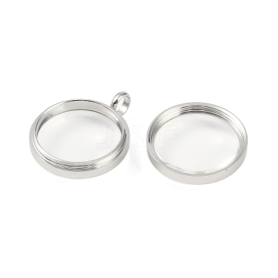304 Stainless Stee Locket Pendants STAS-S132-15P-03-1