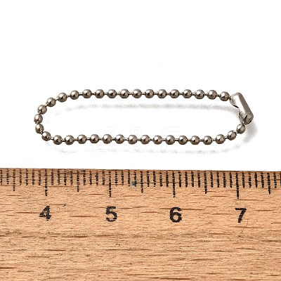 Brass Ball Chain Bracelets for Women Men BJEW-M059-01P-1