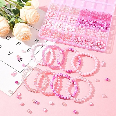 Pink Color Theme DIY Jewerly Making Kit DIY-FS0008-78-1