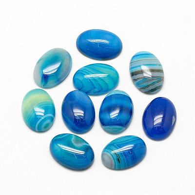 Natural Striped Agate/Banded Agate Cabochons G-R415-18x25-12-1