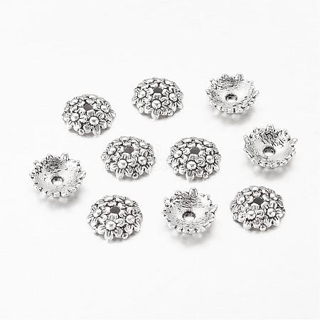 Tibetan Style Alloy Bead Caps X-LF1650Y-1