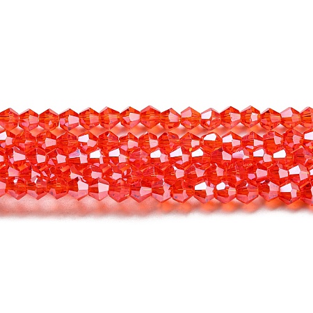 Transparent Electroplate Glass Beads Strands EGLA-A039-T2mm-A14-1