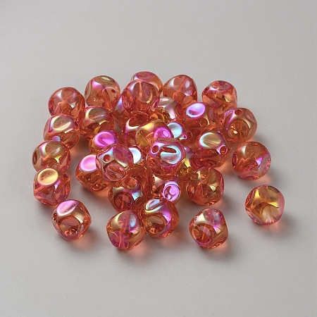 Plating Acrylic Beads OACR-WH20006-01A-1