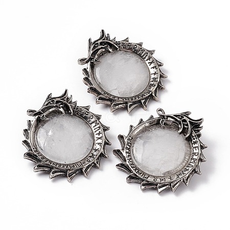 Natural Quartz Crystal Pendants G-G983-01AS-09-1